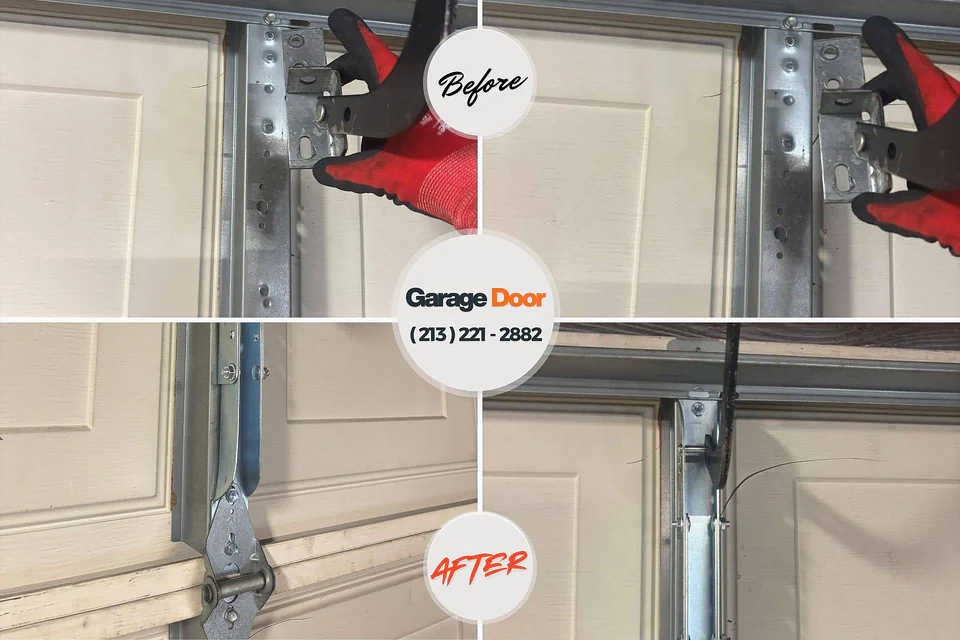 Before and after: garage door repair Turnersville, NJ